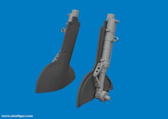 Jambes de train d'atterrissage Spitfire Mk.IX/XVI - Brassin PRINT (Eduard) 