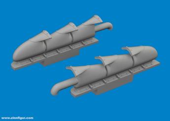 Échappement Spitfire Mk.V 3 "queue de poisson" - PRINT 