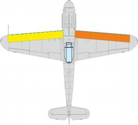 Bf 109F Wings Leading Edge Wavy Lines - Express Mask 