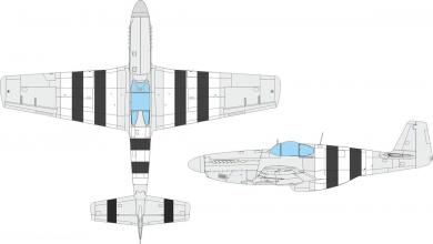 P-51B/C D-Day-Streifen - Express Mask 