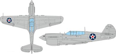 P-40E US Hoheitsabzeichen mit rotem Zentrum - Express Mask 