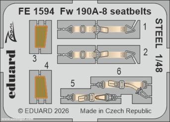 Fw 190a-8 Gurte - STEEL (Hobby Boss) 