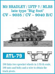 M2 bradley / LVTP 7/MLRS late "Big Foot" Track Links 