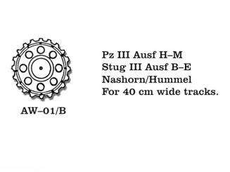 Pz.Kpfw.III Ausf H-M, StuG.III Ausf B-E, Nashorn/Hummel Wheel 