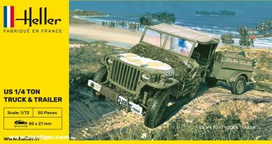 US 1/4 Ton Truck mit Anhänger 