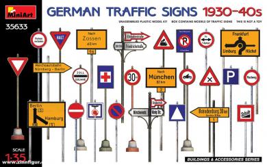 Panneaux de signalisation allemands des années 1930-4 