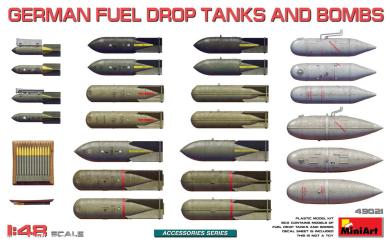 Réservoirs supplémentaires et bombes allemands 