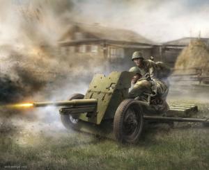 Sowjetisches 45 mm Geschütz Wargame Add-On 