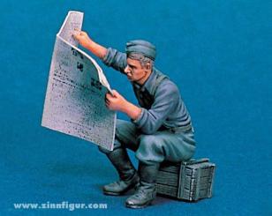 Soldier Reading Newspaper 