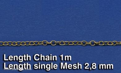 Metal Chain (D) Length single Mesh 2,8 mm 