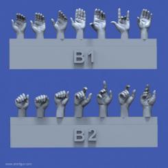 Assorted hands set No.2 