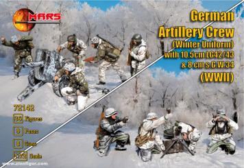 10,5cm Lg42/43 & 8cm s.G.W.34 mit Artilleristen (Winter) 