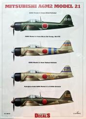 Mitsubishi A6M2 Model 21 Decals 