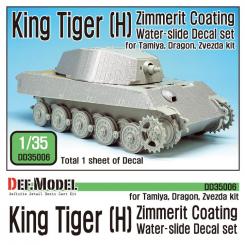 Königstiger Henschel Decals en Zimmerit 