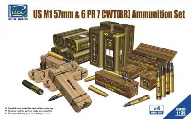 US M1 57 mm & 6PR 7cwt(BR) Set de munitions 