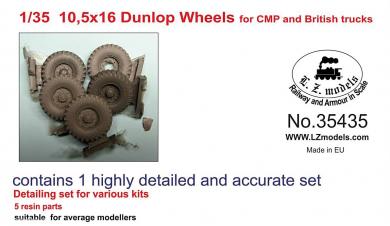Roues Dunlop 10,5 x 16 pour camions CMP et britanniques 