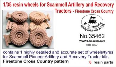 Roues Pour Tracteurs d'Artillerie & Véhicules de Sauvetage Scammel "Firestone Cross Country 
