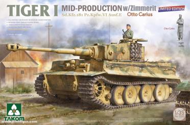 Tiger I production moyenne avec Zimmerit "Otto Carius" - Limited Edition 