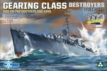Destroyer de classe Gearing - USS Southerland DD-743 - 1945 