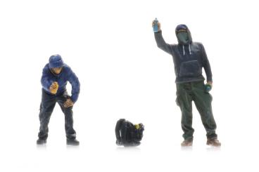 Vandales du graffiti (2 personnages) 