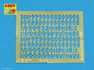 Numbers and Letters 1,5mm 