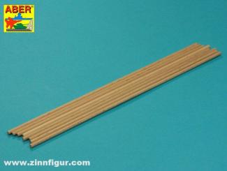 Wood round rods Ø 4mm length 250mm x 8 pcs. 
