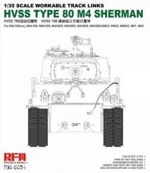 HVSS T80 M4 Sherman Workable Track Links 