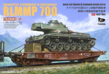 RLMMP 700 Wagon plat à bogies de type réglementaire - 1952-1991 