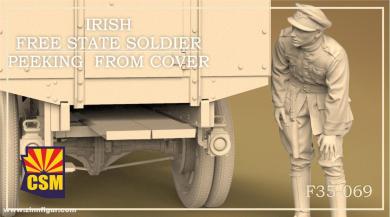 Irish Free State Soldier Peeking from Cover 