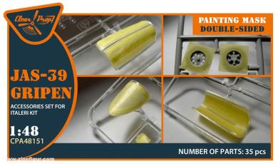 Film de masquage double face pour le JAS 39 Gripen (Italeri) 