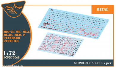 MiG-23ML/MLA/MLD/P/MLAE Stencils standard 