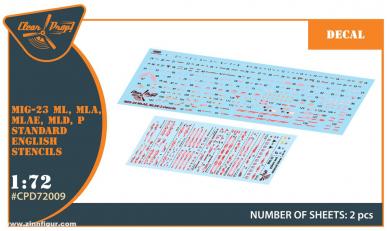 MiG-23ML/MLA/MLD/P/MLAE Stencils standard (anglais) 