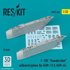 F-105 "Thunderchief" hors-bord AGM-12 & AGM-45 pylône (2 pièces) 