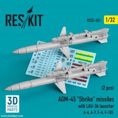 Missiles AGM-45 "Shrike" avec lanceur LAU-34 (2 pièces) 