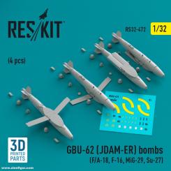 GBU-62 (JDAM-ER) bombs (4 pcs) 