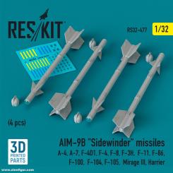 Missiles AIM-9B "Sidewinder" (4 pièces) 