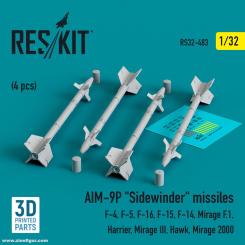 Missiles AIM-9P "Sidewinder" (4 pièces) 