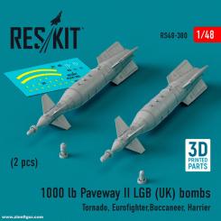 1000 lb Paveway II LGB (UK) Bomben (2 Stück) 