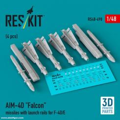 AIM-4D "Falcon" Raketen mit Startschienen für F-4D/E (4 Stück) 