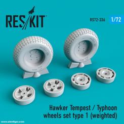 Kit de roues Hawker Tempest/Typhoon type 1 (en charge) 