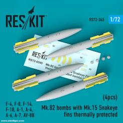 Mk.82 Bombs with Mk.15 Snakeye Fins Thermally Protected 