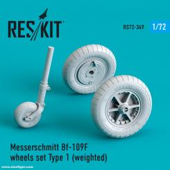 Bf 109F/G Early Wheels Set Type 1 (weighted) 