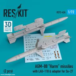 AGM-88 "Harm" Raketen mit LAU-118 & Adapter für Su-27 (2 pcs) 