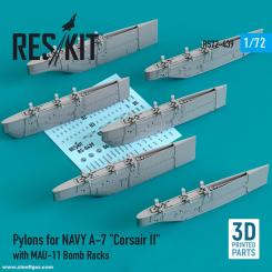 Pylone für Navy A-7 Corsair II mit MAU-11 Bomb Racks 