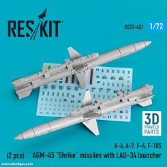 AGM-45 "Shrike" Raketen mit LAU-34 Startschiene (2 Stück) 