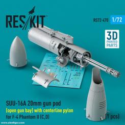SUU-16A 20mm gun pod (open gun bay) with centerline pylon for F-4 Phantom II (C,D) 