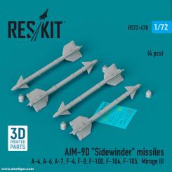 AIM-9D "Sidewinder" missiles (4 pcs) 