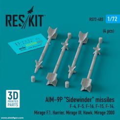 Missiles AIM-9P "Sidewinder" (4 pièces) 