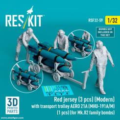 Red Jersey Team with Aero 21A (MHU-191A/M) Transport Trolley for Mk.82 Bomben 