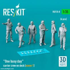 "One busy day" carrier crew on deck (scene 1) (6 pcs) 